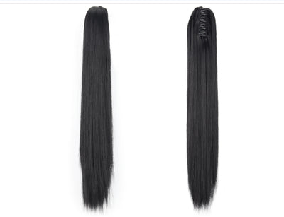 Peluca de Fibra Sintética con Clip Tipo Garra - Cabello Liso y Voluminoso - Image 42