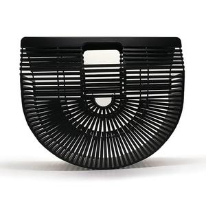 Bolsa de Playa Tejida en Bambú y Ratán - Bolso Creativo para Mujer - Image 7
