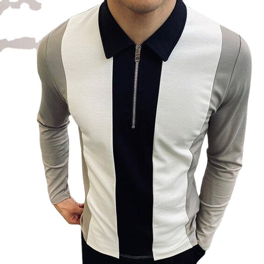 Polo Manga Larga Colorblock con Cierre - Ajuste Slim Moderno - Image 9