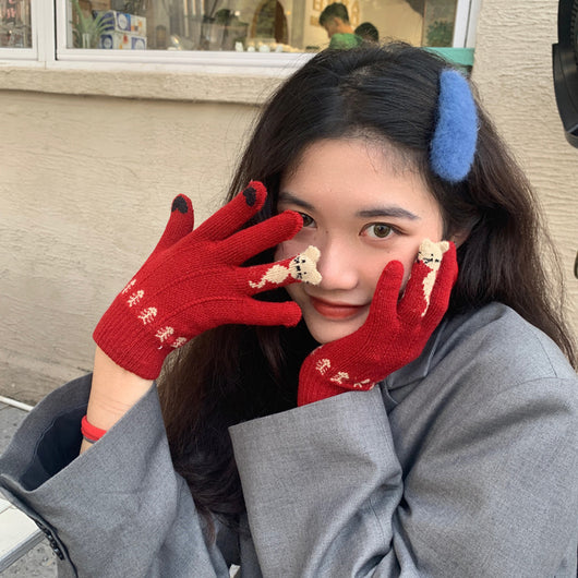 Guantes Rojos Navideños para Mujer - Image 14
