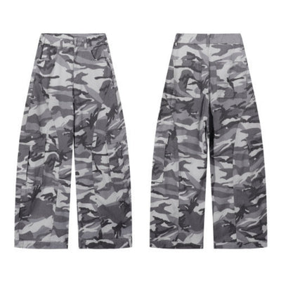 Pantalones Holgados Camuflaje Estilo Street Americano - Pierna Ancha Casual