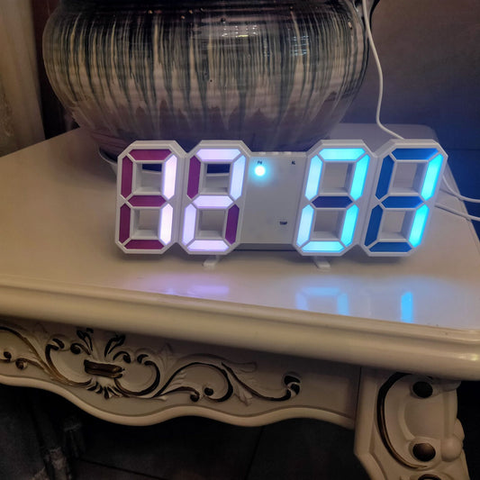 Reloj de Pared Digital LED con Alarma, Temperatura y Termómetro
