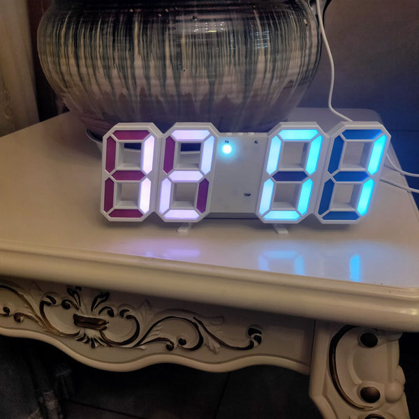 Reloj de Pared Digital LED con Alarma, Temperatura y Termómetro