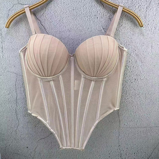 Corpiño de Encaje Mesh Estilo Francés - Diseño Trasero Plástico para Usar como Prenda - Image 8