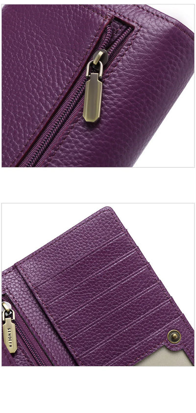 Cartera Larga de Cuero Genuino para Mujer - Diseño Europeo Premium - Image 20
