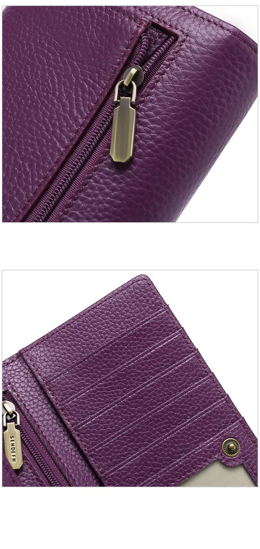 Cartera Larga de Cuero Genuino para Mujer - Diseño Europeo Premium - Image 20