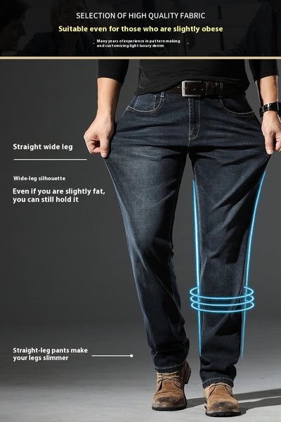 Jeans Rectos Elásticos para Hombre - Primavera Otoño Fit Cómodo - Image 23