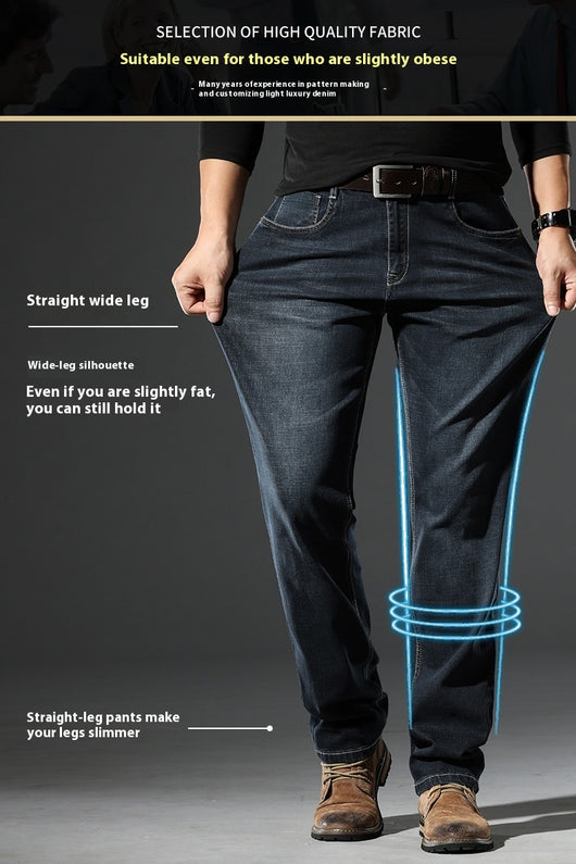 Jeans Rectos Elásticos para Hombre - Primavera Otoño Fit Cómodo - Image 23