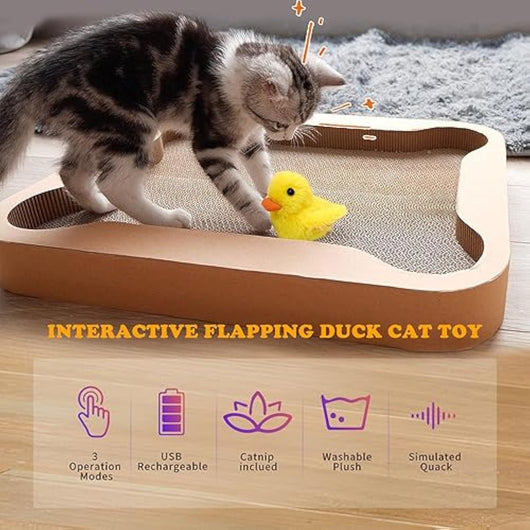 Juguete Interactivo para Gatos con Alas Batientes, Pato Recargable con Sonido - Image 6
