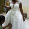 Vestido de Novia Sirena con Encaje Desmontable