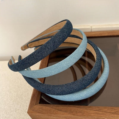 Diadema Retro de Tela Denim con Estilo Minimalista - Image 16