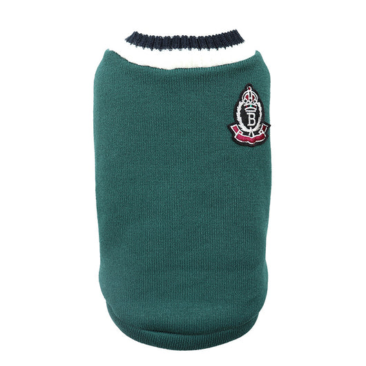 Suéter Tejido para Perro Estilo Preppy con Cuello en V - Image 4