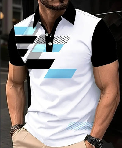 Camisa Casual Estampada con Cuello Solapa para Hombre - Image 12