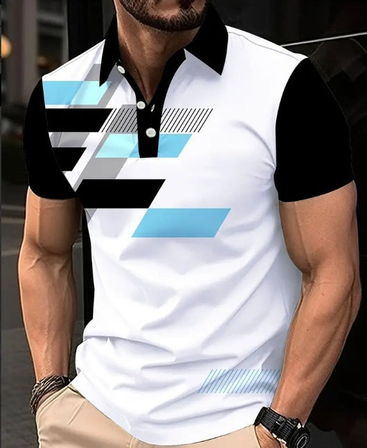 Camisa Casual Estampada con Cuello Solapa para Hombre - Image 12