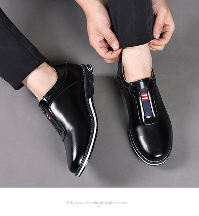 Zapatos Casuales de Cuero para Hombre en Colores Sólidos - Image 12