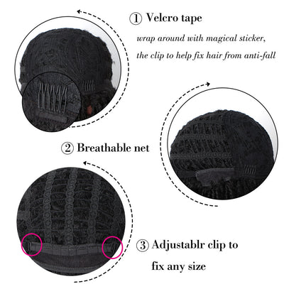 Peluca Completa de Rastas Sintéticas para Hombre - Fibra de Alta Calidad - Image 11