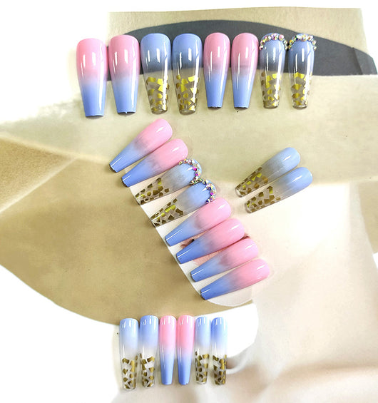 Stickers de Uñas con Diamantes Incrustados y Lámina Dorada - Image 8