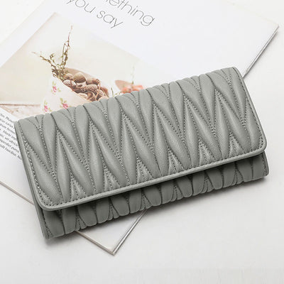 Billetera Larga de Cuero Genuino con Múltiples Compartimentos y Diseño Plisado - Image 15