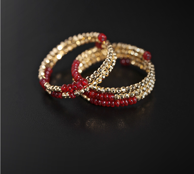 Anillo de Rubí Sangre de Paloma en Oro 18K con Doble Capa y Cierre Elástico - Image 6