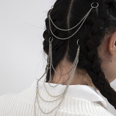 Juego de Cadenas de Borlas Multicapa Temperamento Ornamentos para el Cabello - Image 11