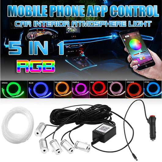 Luz de Ambiente para Auto con Control de Voz 5 en 1 - Image 10