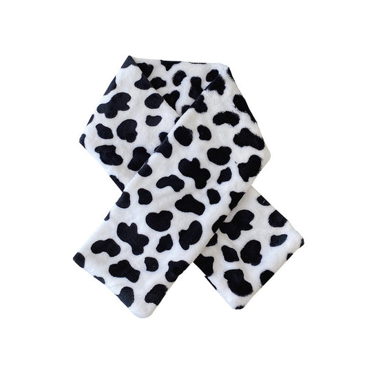 Bufanda Vaca Adorable Gruesa y Cálida de Felpa Cruzada para Parejas - Image 6