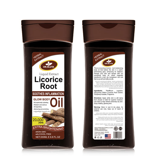 Aceite Corporal Extracto de Raíz de Regaliz - Iluminador y Blanqueador de Piel 200ml - Image 8