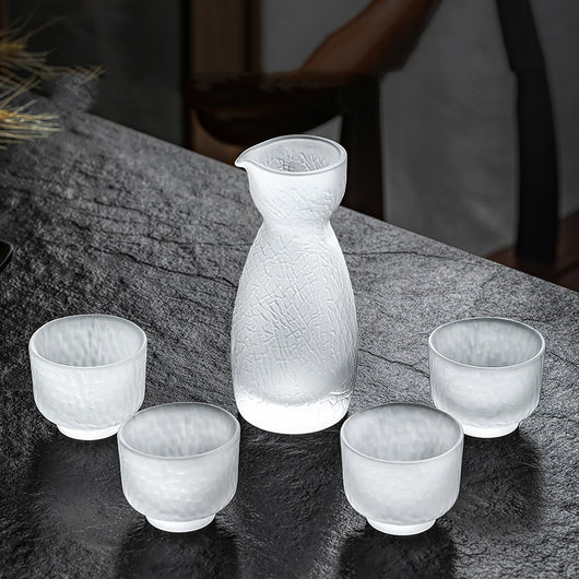Juego de Jarras de Sake Estilo Japonés con Vasos Esmerilados - Image 11