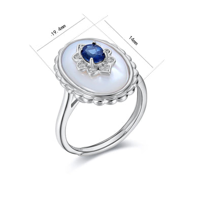 Anillo de Zafiro en Plata 925 Ajustable para Mujer - Image 10