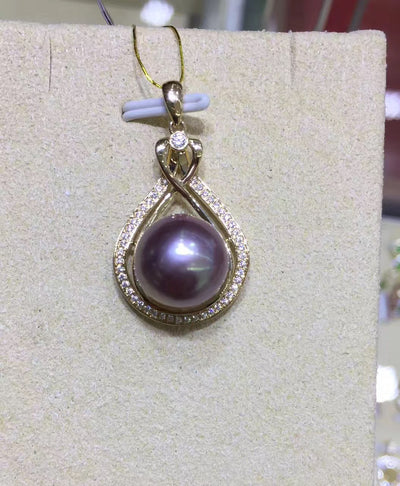 Colgante de Perla de Agua Dulce Edison Púrpura Brillante - Image 7
