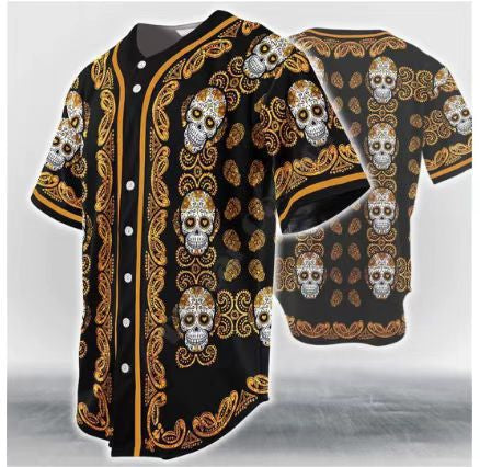 Cardigan Estampado con Botones y Manga Corta Unisex - Image 10