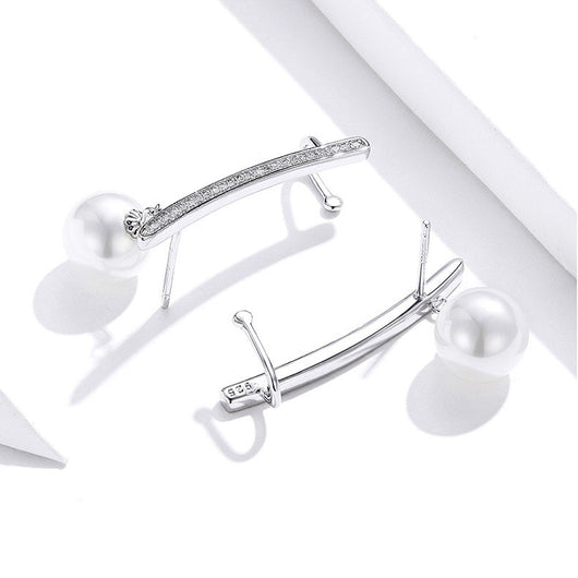 Aretes de Plata S925 con Perla para Mujer - Image 5
