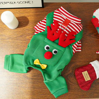 Abrigo Navideño para Mascotas - Suéter Reno con Bolsillo para Perros y Gatos - Image 4