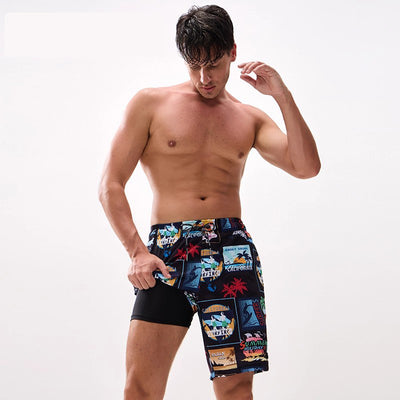 Shorts de Playa para Parejas con Estampado Digital de Secado Rápido - Image 3