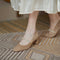 Tacones Altos Slip-On con Moño y Detalles de Perlas en Cuero