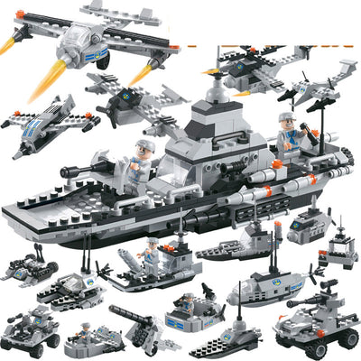 Bloques de Construcción Portaaviones Militar Policía para Niños - Image 31