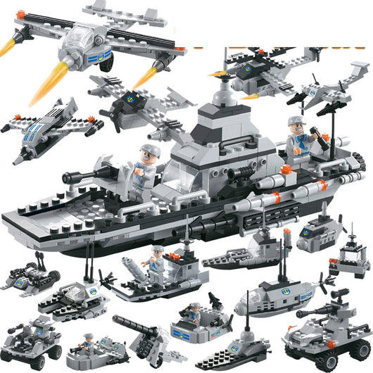 Bloques de Construcción Portaaviones Militar Policía para Niños - Image 31