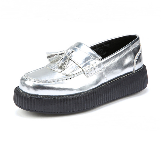 Zapatos Retro Harajuku con Plataforma Gruesa y Borlas - Estilo Inglés Vintage - Image 3