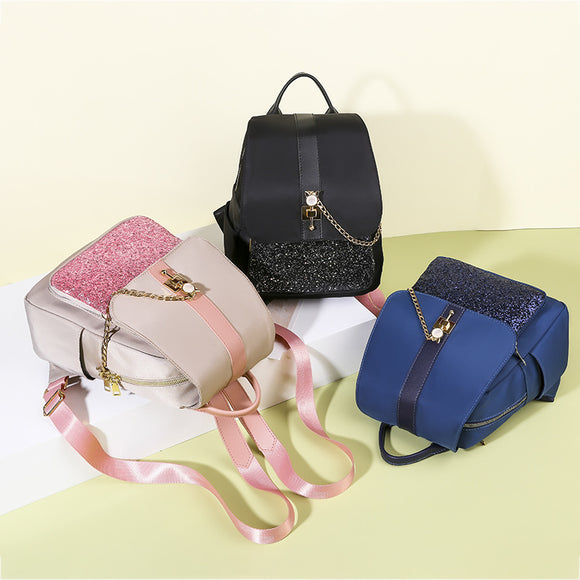 Mochila Escolar Coreana con Lentejuelas - Bolsa de Viaje Estilo Fashion