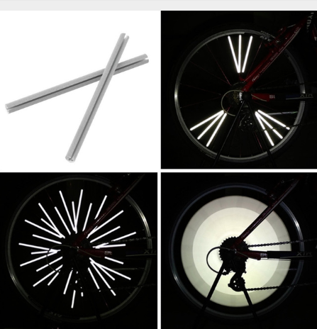 Cinta Reflectante de Radios para Bicicleta - Seguridad Colorida - Image 2