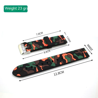 Correa de Silicona Camuflaje Deportiva Universal 20mm-22mm - Image 4