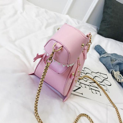 Bolso Bandolera Dinosaurio Cuero con Cadena - Mini Cartera Crossbody para Mujer - Image 7