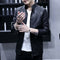 Chaqueta de Cuero Slim Coreana