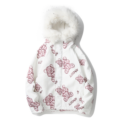 Chaqueta de Algodón Estampado Oso para Parejas - Image 17