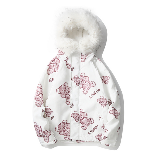 Chaqueta de Algodón Estampado Oso para Parejas - Image 17