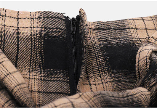 Shorts Cuadros Cintura Alta Diseño Asimétrico - Image 7