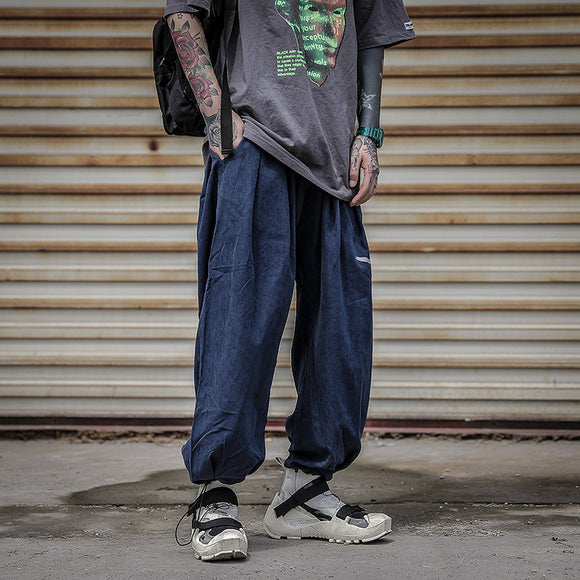 Pantalones Harlem Cómodos con Cordón Ajustable - Estilo Hip-Hop Coreano