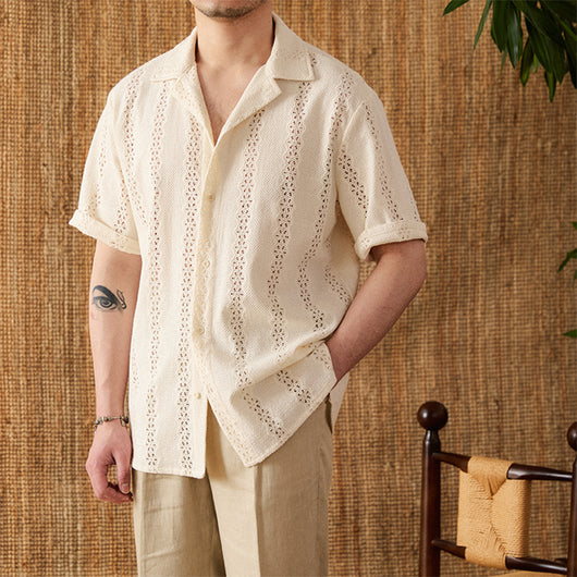 Camisa Cubana de Verano Versátil - Manga Corta Ligera - Image 9
