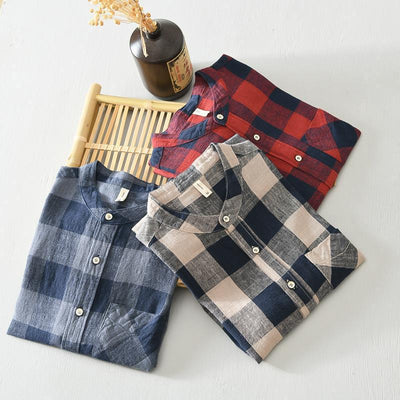 Camisa Cuadros Casual de Manga 3/4 para Hombre - Image 3