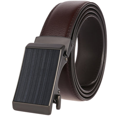 Cinturón de Cuero Genuino con Hebilla Automática para Hombre - Estilo Ejecutivo - Image 3
